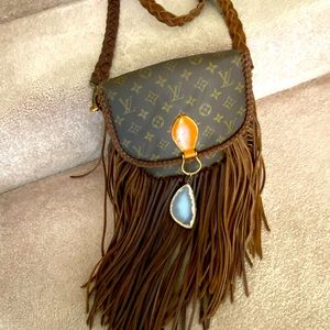 Altered vintage boho Louis Vuitton